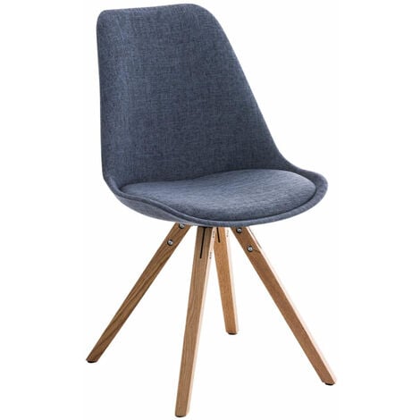 Sedia Pegleg Square in tessuto blu natura