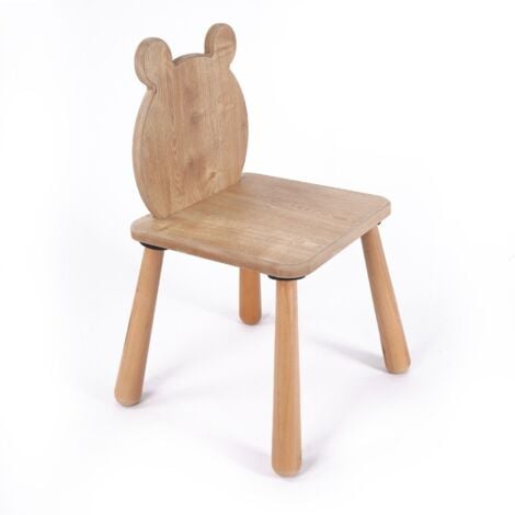 Sedia per bambini con schienale a orsetto L30 cm - MAEL