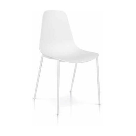 Sedia Per Sala Da Pranzo, Cucina In Plastica Di Design Moderno E Contemporaneo Di Alta Qualità Per Sala Da Pranzo, Cm 52,5x48x88 H