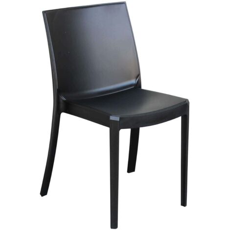 4 Sedie Paris Impilabili In Polipropilene Antracite - Per Interni Ed Esterni - Foto 4