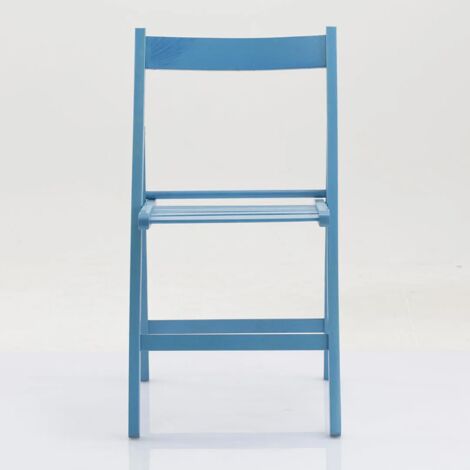 Sedia pieghevole a libro Arno - Anilina turchese 42,5 x 47,5 H79 seduta 45