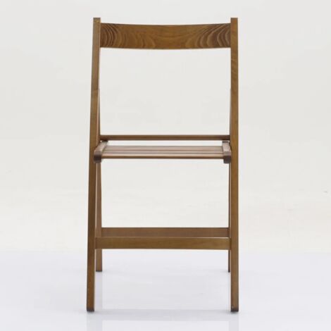 Sedia pieghevole a libro Arno - Noce scuro 42,5 x 47,5 H79 seduta 45