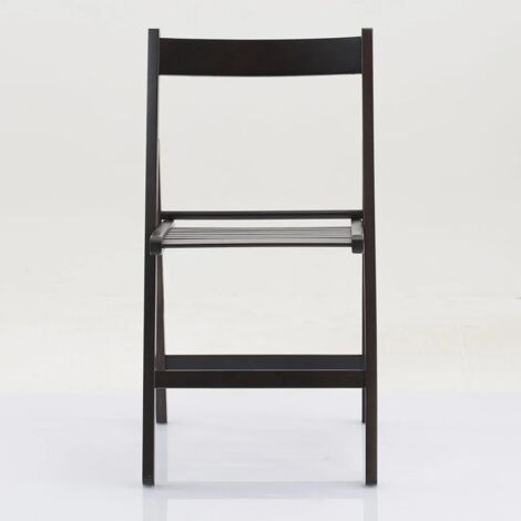 Sedia pieghevole a libro Arno - Wengè 42,5 x 47,5 H79 seduta 45