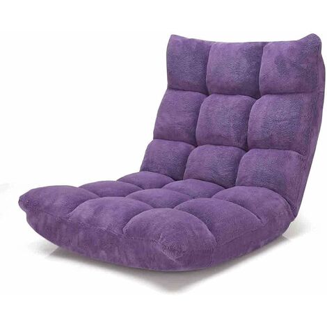 Sedia Pieghevole con Struttura Metalica di Spugna 105x56x15 cm (Viola)