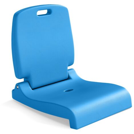Sedia pieghevole esterno maniglia supporto schiena Sedie piscina bordo piscina foro drenaggio Blu