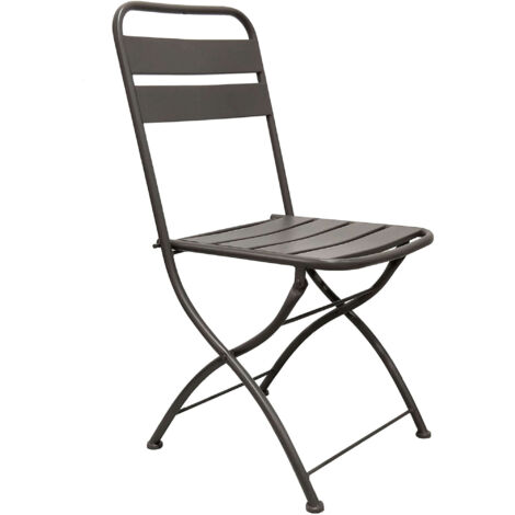 Sedia Pieghevole in Acciaio Bianco per Esterno e Interno 42x50x88 cm