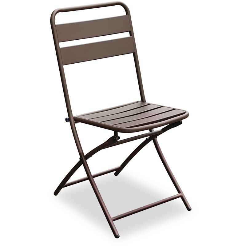 C.r.o. Sedia Pieghevole Da Giardino Esterno Bronzo A Listelli Cm Ri...