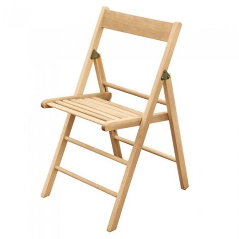 Sedia pieghevole in legno naturale set da 2 pezzi vari - vari vimini