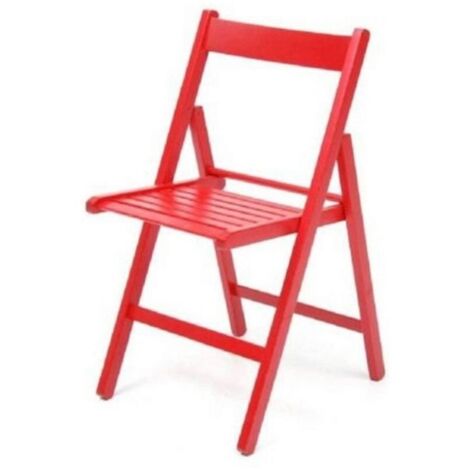 Sedia pieghevole in legno Penelope colore rosso