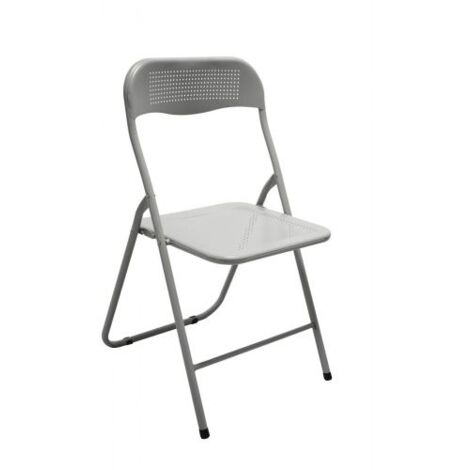 SEDIA PIEGHEVOLE METALLO POLO BIANCO 6 PZ