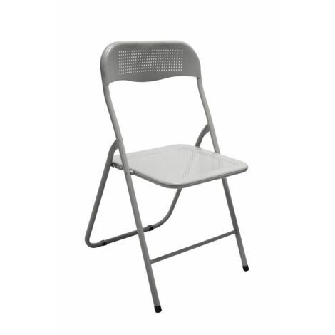 SEDIA PIEGHEVOLE METALLO POLO BIANCO
