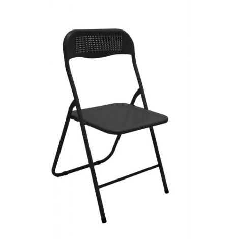 SEDIA PIEGHEVOLE METALLO POLO NERO 6 PZ