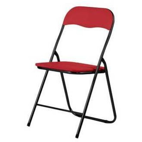 SEDIA PIEGHEVOLE POLO NERO/ROSSO - 6 pezzi