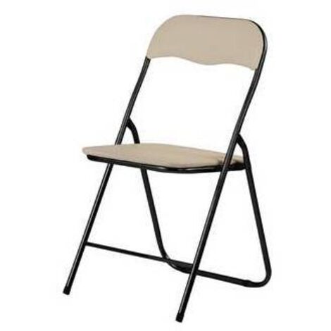 SEDIA PIEGHEVOLE POLO NERO/SABBIA - 6 pezzi