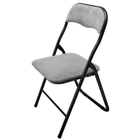 SEDIA PIEGHEVOLE POLO TESSUTO GRIGIO CHIARO 11