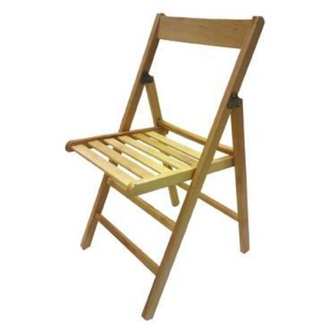 SEDIA PIEGHEVOLE RICHIUDIBILE IN LEGNO FAGGIO NATURALE SALVASPAZIO PIC NIC 17932