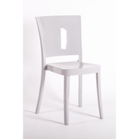 SEDIA POLICARBONATO GRIGIO SILVER EXTRALUCIDO LUCIENNE Opzioni 2° scelta