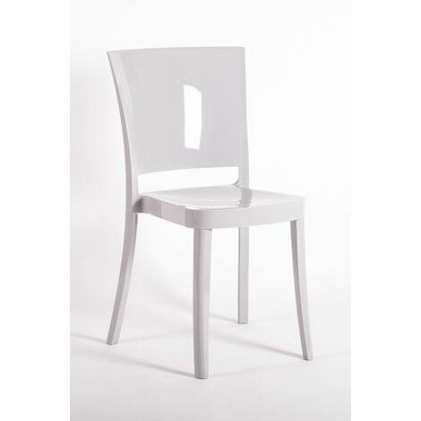 SEDIA POLICARBONATO GRIGIO SILVER EXTRALUCIDO LUCIENNE Opzioni Bancale 18 pezzi