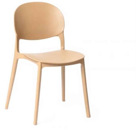 Sedia polipropilene cucina bar ristorante giardino sedie interno esterno impilabile beige crema 167ro