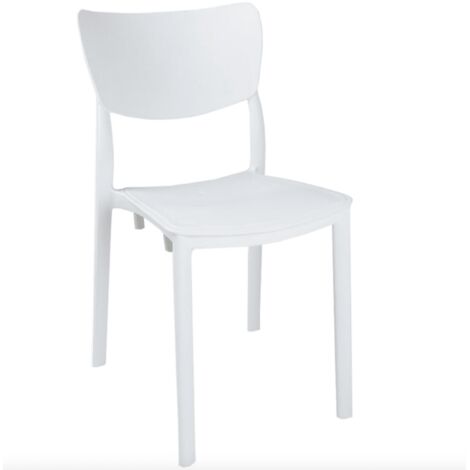 SEDIA POLIPROPILENE SEDIE BAR RISTORANTE GIARDINO INTERNO ESTERNO BIANCO LBR