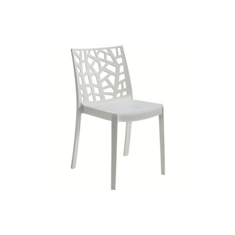 Image of Sedia polipropilene sedie bar ristorante giardino interno esterno bianco mtx