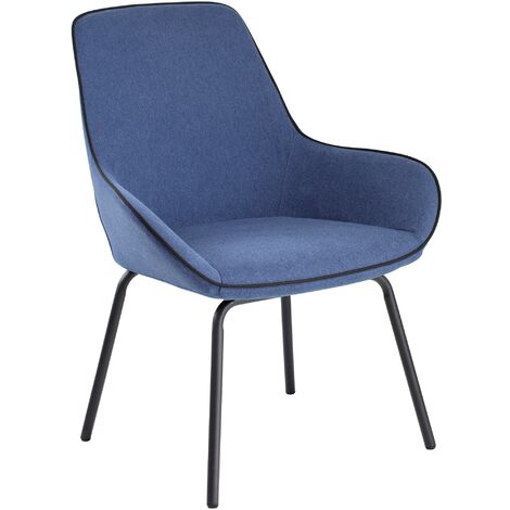 Sedia Poltrona Attesa da Ufficio in Tessuto Tosini Santa Fe Blu