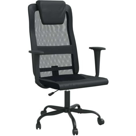 Sedia poltrona computer ufficio seduta studio regolabile in altezza nero
