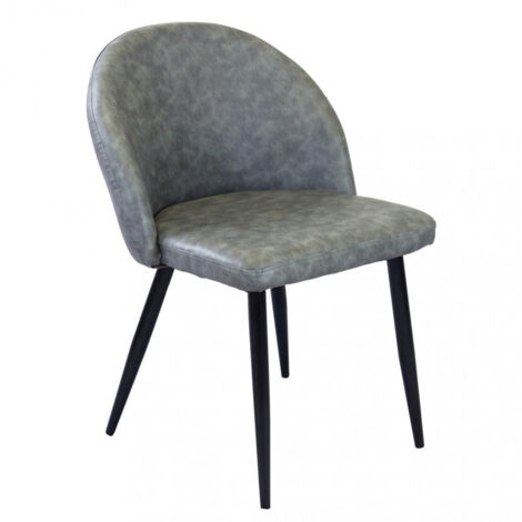 Sedia poltrona da interno con struttura in metallo e seduta morbida rivestita in ecopelle Call Me Large -  Tan