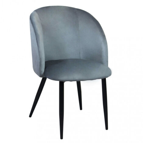 Sedia poltrona da interno ingresso salotto con struttura in acciaio e seduta rivestita in ecopelle colorato Camy -  Tan