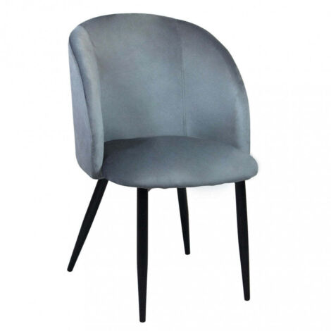 Sedia poltrona da interno ingresso salotto con struttura in acciaio e seduta rivestita in ecopelle colorato Camy - Tan