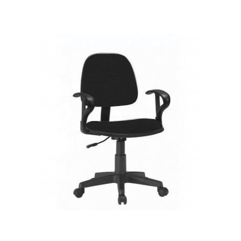 Sedia / Poltrona da ufficio/scrivania con braccioli - Mod. Dattilo NERO/NERA