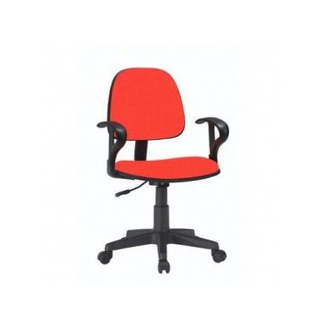 Sedia / Poltrona da ufficio / scrivania con braccioli - Mod. Dattilo ROSSO / ROSSA