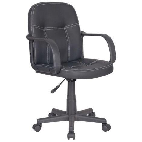 Sedia/Poltrona da ufficio/scrivania con braccioli NERO/NERA - Komoda