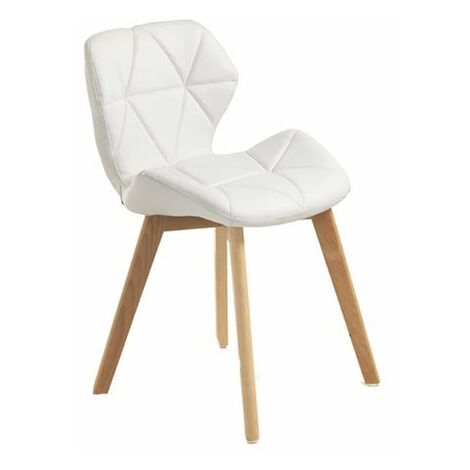 Sedia poltrona in legno massello con finitura in rovere,