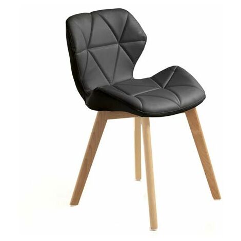 Sedia poltrona in legno massello con finitura in rovere,