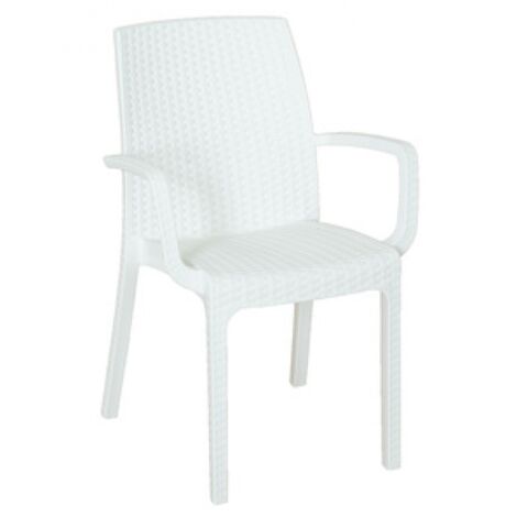 SEDIA POLTRONA INDIANA CON BRACCIOLI CM. 57X59X86H COLORE BIANCO O ANTRACITE PZ2