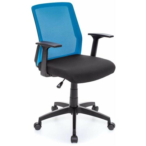 Sedia poltrona per ufficio mod MODEN braccioli pompa a gas colore blu 55x58xH87