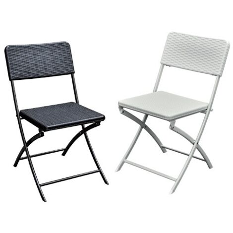 Sedia polyrattan levante cm 54x44x81 nero