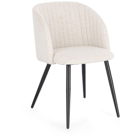 Sedia "Queen" con struttura in compensato, per arredo interno 53 x 57 x h 81,5 cm -Visone / Confezione da 2 pezzi
