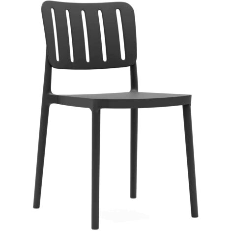 Sedia Rebecca Mobili Athel 82x42x53 Polipropilene Nero Moderno