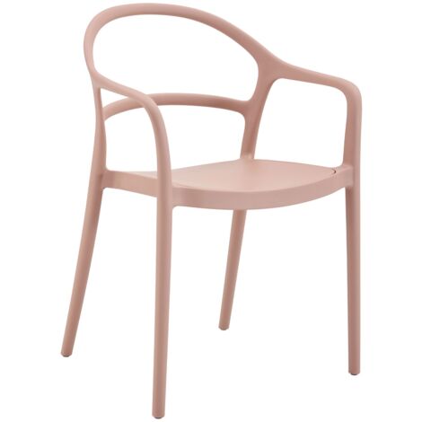 Sedia Rebecca Mobili Dahyl 81x57x51,5 Polipropilene Rosa Moderno