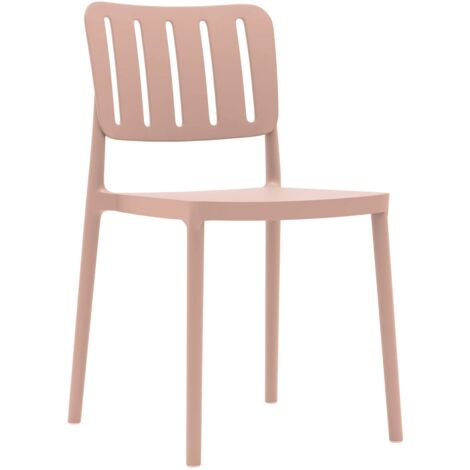 Sedia Rebecca Mobili Jasaek 82x42x53 Polipropilene Rosa Moderno