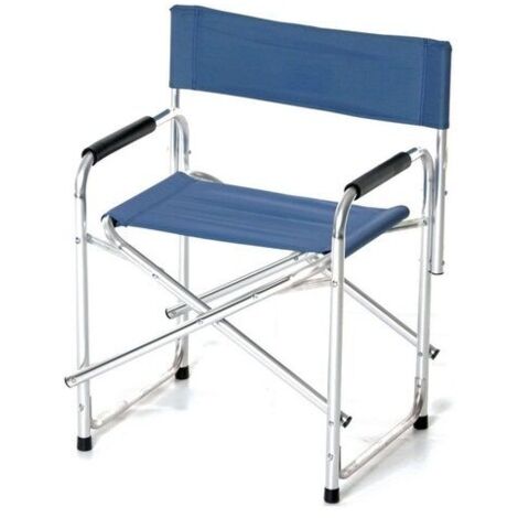 Sedia regista blu pieghevole struttura alluminio piscina mare giardino