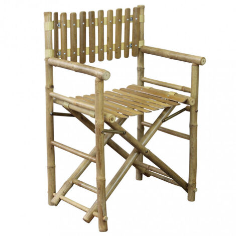 Sedia regista "Mimosa" in legno di Bamboo, 60 x 44 x 88 cm