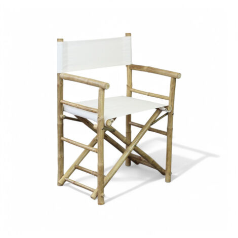 Sedia regista pieghevole in legno bamboo marrone 60x44xH88 cm per esterno