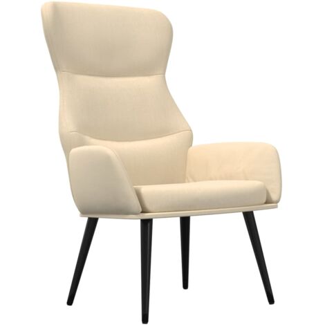 Sedia Relax Crema in Tessuto vidaXL