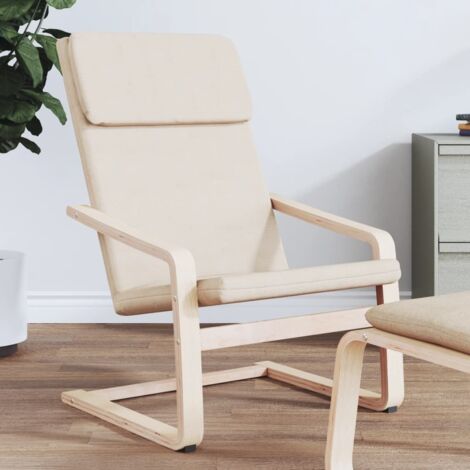 Sedia Relax Crema in Tessuto vidaXL