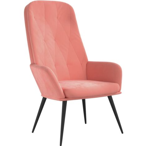 Sedia Relax Rosa in Velluto vidaXL