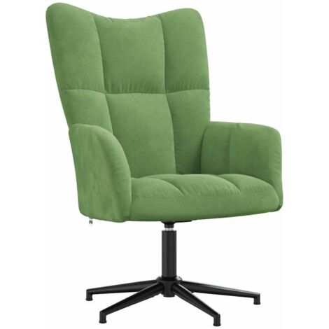 Sedia Relax Verde Chiaro in Velluto vidaXL