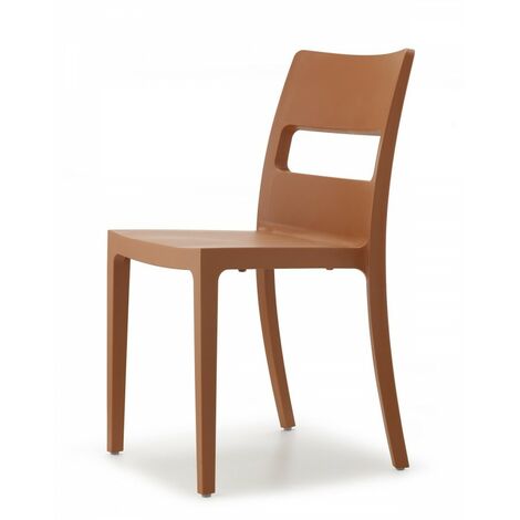 SEDIA SAI colorata per esterni/interni confezione da 6 pezzi terracotta